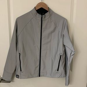 Oiselle Firecracker Reflective Running Jacket / Silver / Size medium